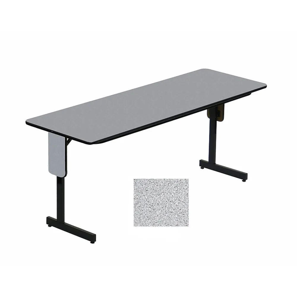 Folding Tables*Correll 60" Metal & Laminate Panel Leg Folding Table, Gray Granite (SP2460PX-15)