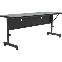 Folding Tables*Correll Folding Table, 60" x 24", Black/Gray Granite (FT2460TF-15)