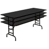 Folding Tables*Correll 72-inch Metal, Particle Board & Laminate Adjustable Folding Table, Black Granite