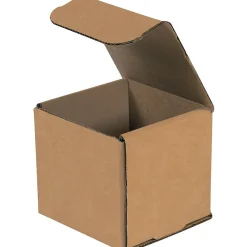 Best Partners Brand Corrugated Mailers, 3" x 3" x 3", Kraft, 50/Bundle (M333K)