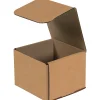 New Partners Brand Corrugated Mailers, 4" x 4" x 3", Kraft, 50/Bundle