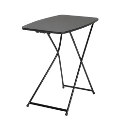 Folding Tables*Cosco 18” x 26” Indoor Outdoor Adjustable Height Personal Folding Tailgate Table, Black, 2 pack (37129BLK2E)