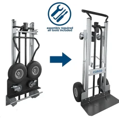Cosco Convertible Hand Truck, 1000/800 lb. Capacity, Aluminum (12204ASB1E)