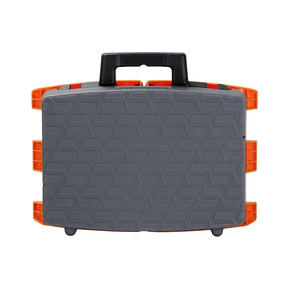 Cosco Folding Step Stool, 1-Step, 300 lb Capacity, Orange/Gray (11903BGO1E)