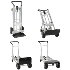 Cosco 4-in-1 Folding Series Convertible Hand Truck, 1000 lb. Capacity, Silver/Black (12323ASB1E)