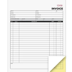 Business Forms*Cosco 2-Part Carbonless Invoices, 8.38
