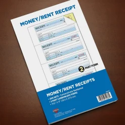 Business Forms*Cosco 2-Part Carbonless Receipts, 7.63" x 11", 200 Sets/Book (074037PK2)