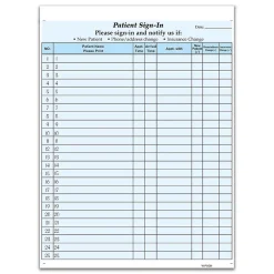 Medical Forms*Cosco Patient Confidential Sign-In Forms, 3-Part, 125 Forms/Pack (074039)