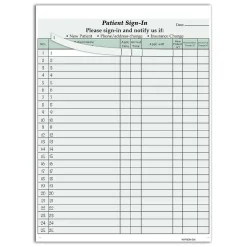 Medical Forms*Cosco Privacy Sign-In Sheets, 3-Part, 125 Forms/Pack (074040)