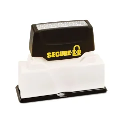 Stamps & Stamp Pads|Cosco Secure-I-D Pre-Inked Stamp, Security Tint, Black Ink (034590)