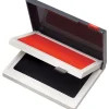 Stamps & Stamp Pads|Cosco Two-Color Felt Stamp Pads, Red/Black Ink (090468)
