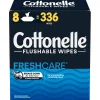 Flushable Toilet Paper Wipe, White, 42 Sheets/Pack, 8 Packs/Carton (51826)<Cottonelle Clearance