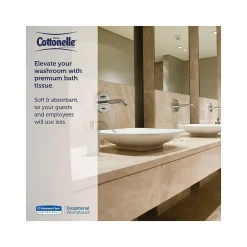 Professional Toilet Paper, 1-ply, White, 170 Sheets/Roll, 12 Rolls/Pack (12456)<Cottonelle Online