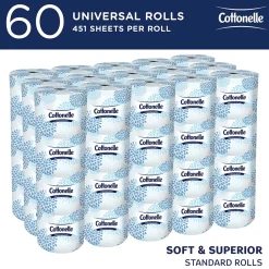 Professional Recycled Toilet Paper, 2-ply, White, 451 Sheets/Roll, 60 Rolls/Case (17713)<Cottonelle Hot