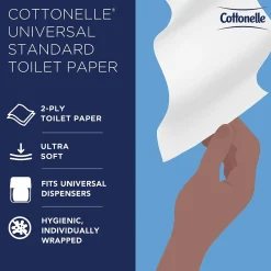 Professional Recycled Toilet Paper, 2-ply, White, 451 Sheets/Roll, 60 Rolls/Case (17713)<Cottonelle Hot