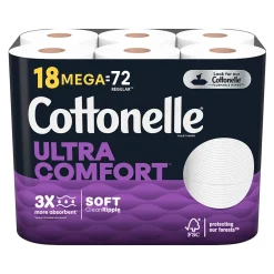 Ultra Comfort Toilet Paper, 2-Ply, White, 268 Sheets/Roll, 18 Rolls/Pack (54166)<Cottonelle Sale
