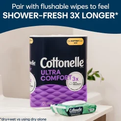 Ultra ComfortCare 2-Ply Standard Toilet Paper, White, 268 Sheets/Roll, 6 Mega Rolls/Pack (48611)<Cottonelle Hot