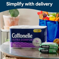 Ultra ComfortCare 2-Ply Standard Toilet Paper, White, 268 Sheets/Roll, 6 Mega Rolls/Pack (48611)<Cottonelle Hot