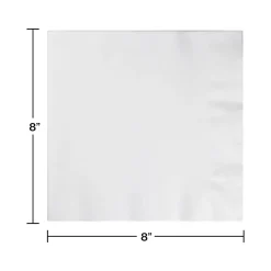 Creative Converting Better Than Linen Napkin, White, 150 Napkins/Pack (DTC603272DNAP)