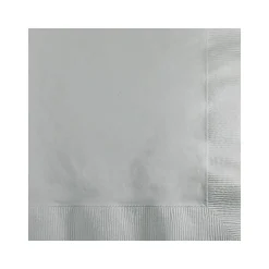 Creative Converting Touch of Color Beverage Napkin, 2-ply, Shimmering Silver, 150 Napkins/Pack (DTC803281BBNAP)