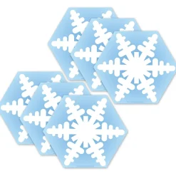 Notepads|Creative Shapes Snowflake Memo Pad, Multicolor, 6/Bundle (SE-15-6)