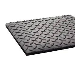 Crown Mats Crown Industrial Deck Plate Anti-Fatigue Floor Mat, 36" x 60", Black (CWNCD0035DB)