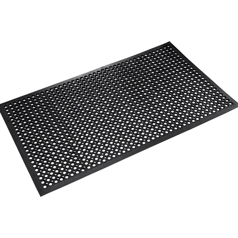 Crown Mats Safewalk Anti-Fatigue Drainage Mat, 36" x 60", Black (WS TF35BK)