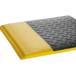 Crown Mats Wear-Bond Tuff-Spun Anti-Fatigue Mat, 24" x 36", Black/Yellow (WB 0023YD)