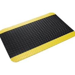 Crown Mats Workers-Delight Deck Plate Supreme Anti-Fatigue Mat, 36" x 60", Black/Yellow (WD 1235YB)