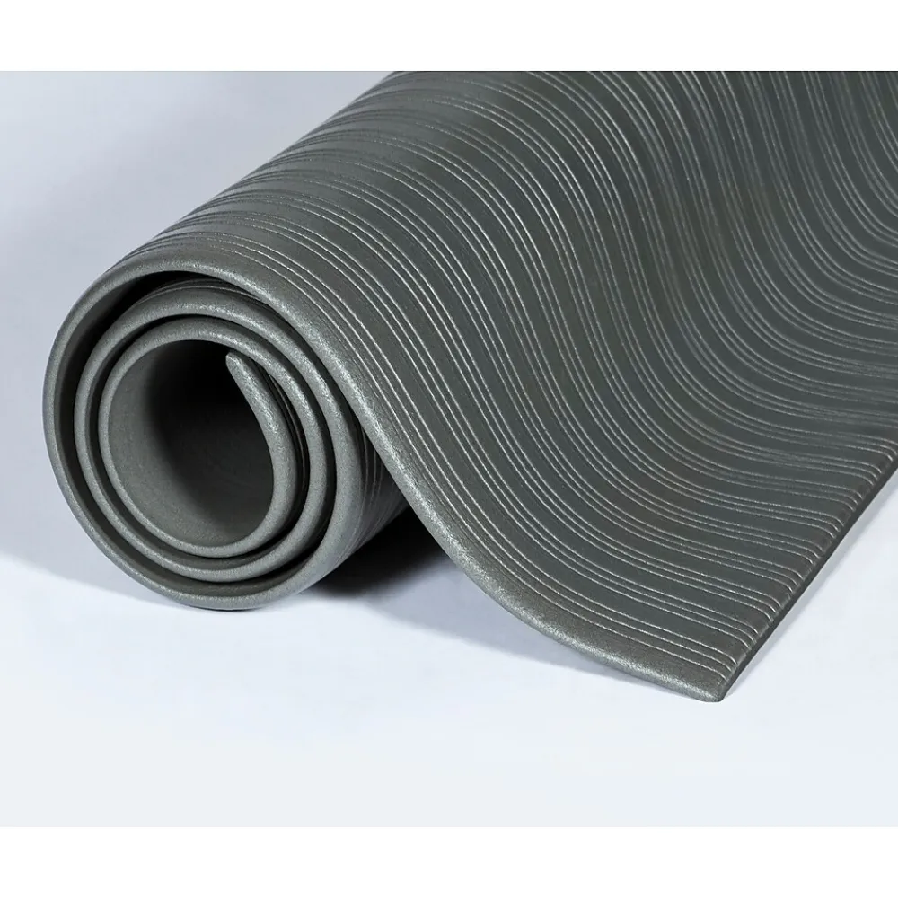 Crown Mats Crown Tuff-Spun Foot-Lover Anti-Fatigue Floor Mat, 36" x 60", Gray (CWNFL3660GY)