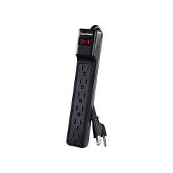 CyberPower Essential 6-Outlet Surge Protector, 4', Black (CSB604)