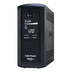 CyberPower Intelligent 1000VA UPS Battery Backup and Surge Protector, 9-Outlets, Black (CP1000AVRLCD)