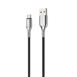 Cygnett Armored 3.1 USB-C to USB-A Charge and Sync Cable, 3', Black (CY2679PCUSA)