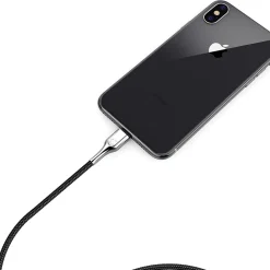 Armored Lightning to USB-C Charge and Sync Cable, 6', Black (CY2801PCCCL)<Cygnett Outlet