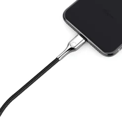 Armored Lightning to USB Charge and Sync Cable, 9', Black (CY2671PCCAL)<Cygnett Clearance