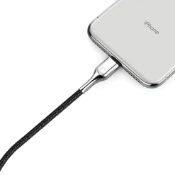 Armored Lightning to USB Charge and Sync Cable, 9', Black (CY2671PCCAL)<Cygnett Clearance