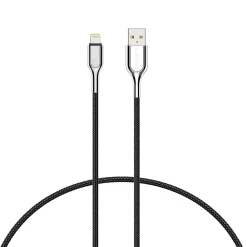 Armored Lightning to USB-A Charge and Sync Cable, 3.28', Black (CY2669PCCAL)<Cygnett Online