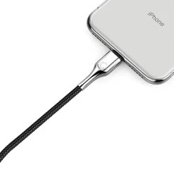 Armored Lightning to USB-A Charge and Sync Cable, 3.28', Black (CY2669PCCAL)<Cygnett Online