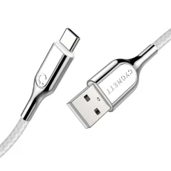 Charge and Sync Cable, Armored 2.0 USB-C to USB-A Cable, 3' White (CY2697PCUSA)<Cygnett New