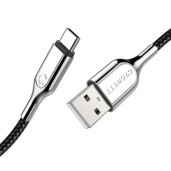 Charge and Sync Cable, Armored 2.0 USB-C to USB-A Cable, 3', Black (CY2681PCUSA)<Cygnett Sale