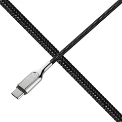Charge and Sync Cable, Armored 2.0 USB-C to USB-A Cable, 3', Black (CY2681PCUSA)<Cygnett Sale