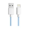 Cool Cables USB Type-C to Lightning Charging Cable, 3 ft., Blue/White (A-LIGHT-BLUE)<3D Luxe Hot
