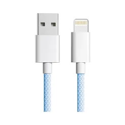 Cool Cables USB Type-C to Lightning Charging Cable, 3 ft., Blue/White (A-LIGHT-BLUE)<3D Luxe Hot