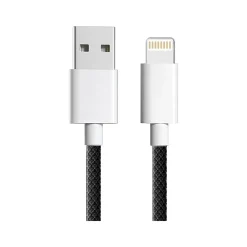 Cool Cables USB Type-C to Lightning Charging Cable, 3 ft., Black/White (A-LIGHT-BLACK)<3D Luxe Clearance
