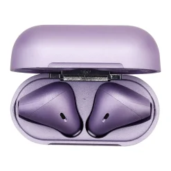 TWS Wireless Earbuds, Bluetooth, Satin Purple (TWS-Satin-Purple)<3D Luxe Outlet