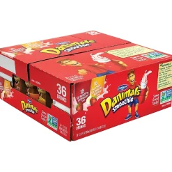 Dannon Danimals Explosion & Swingin' Strawberry Bananas Smoothies, 36/Pack (902-00019)