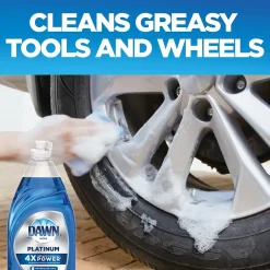 Platinum Liquid Dish Soap with Sponge, Refreshing Rain, 24 fl oz., 3/Carton (49041)<Dawn Hot