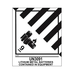 Best Decker Tape Products UN3091 LITHIUM METAL BATTERIES Shipping Label, 4" x 4.75", White/Black, 500 Labels/Roll (DL526P-5)