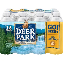 Deer Park 100% Natural Spring Water, 12 Oz., 12/Pack (12246656)
