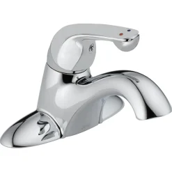 Delta Commercial HDF Single Handle Centerset Restroom Faucet, Chrome (501LF-HGMHDF)
